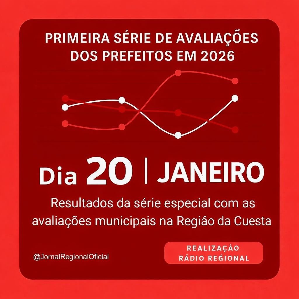Jornal Regional irá divulgar pelo segundo ano a série especial de avaliações de prefeitos