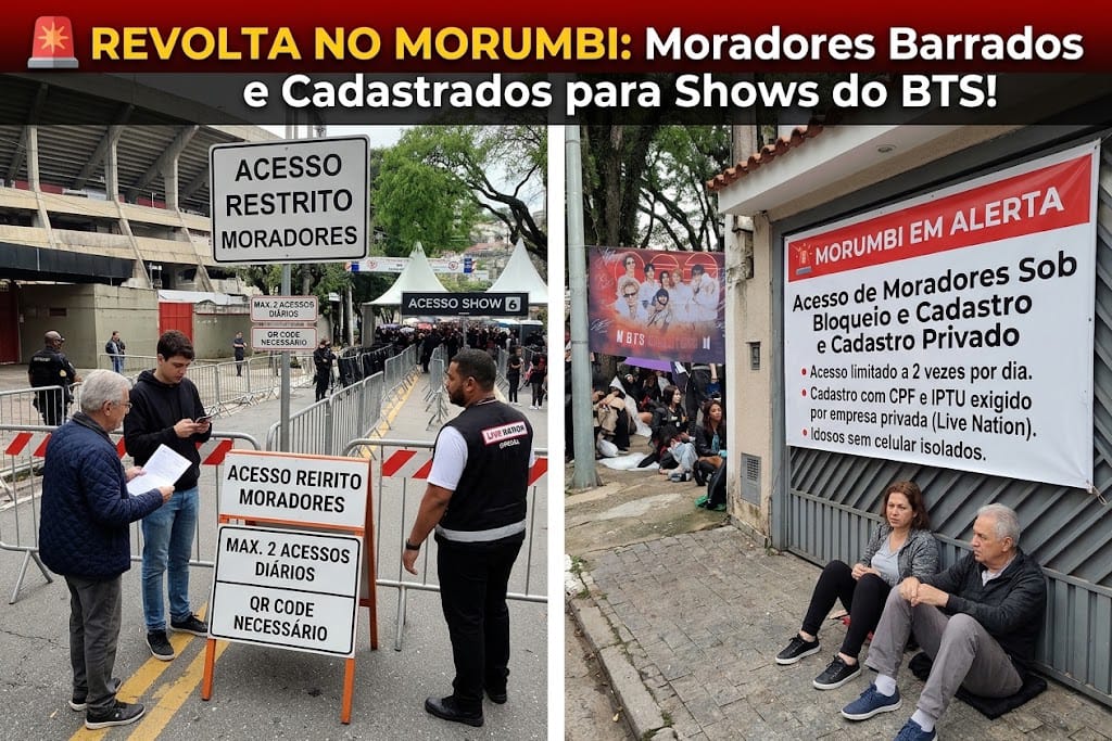 ​🚨 MORUMBI EM ALERTA: Moradores só podem entrar em casa 2 vezes por dia durante shows do BTS