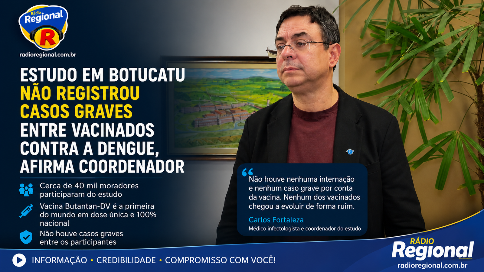 📊 Pesquisa de vacinação em massa reforça proteção contra formas graves da dengue em Botucatu