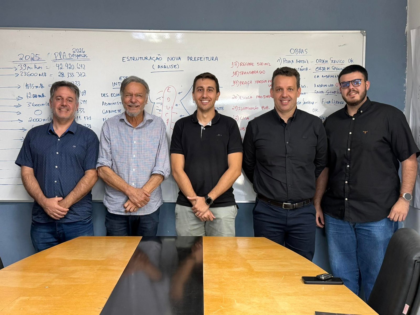 Prefeito de Conchas e presidente da Câmara se reúnem com representantes do CREA para ampliar parcerias no município