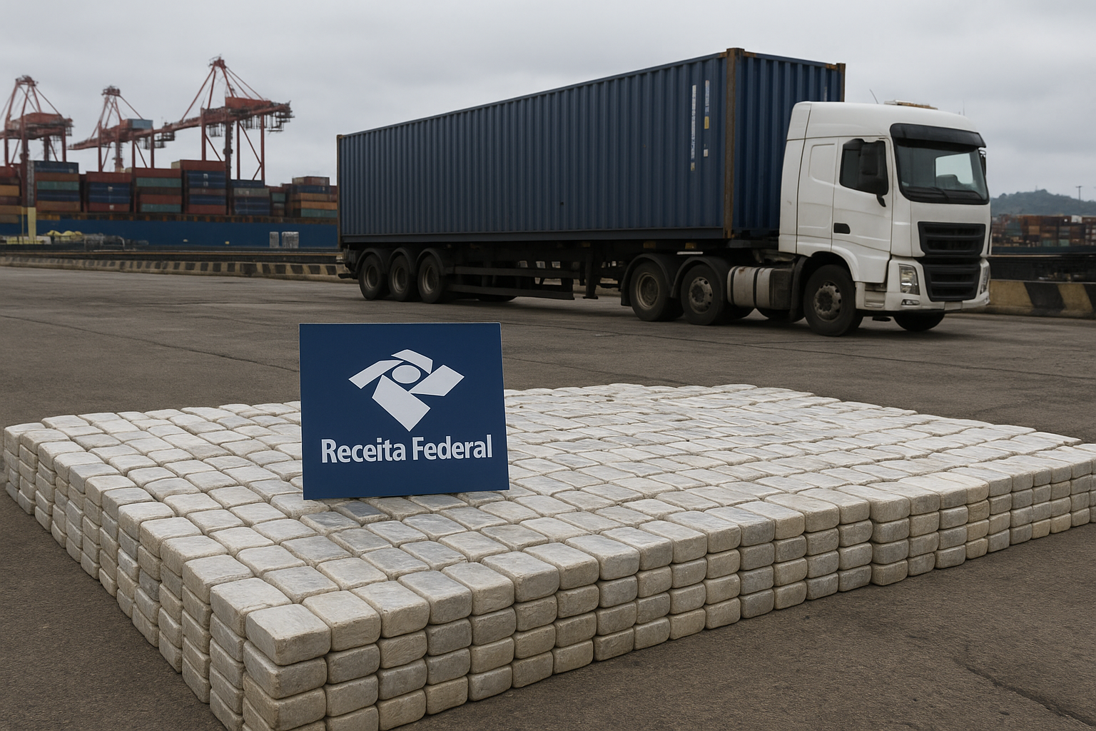 Santos: Receita Federal apreende 405 kg de cocaína no Porto de Santos e reforça combate ao tráfico internacional