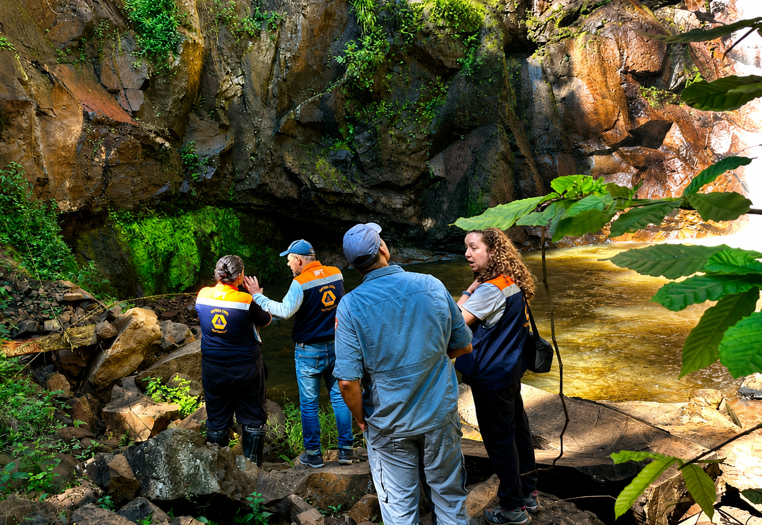 Área do Parque Cachoeira da Marta é avaliada por técnicos da Defesa Civil e IPT