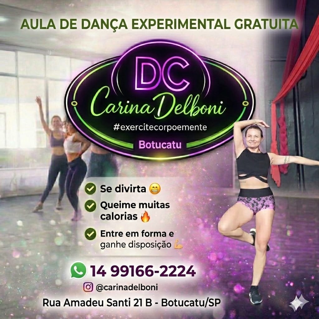 Projeto de dança criado por Carina Delboni há 11 anos em São Manuel chega a Botucatu com proposta de promover saúde, autoestima e bem-estar para mulheres por meio da atividade física.